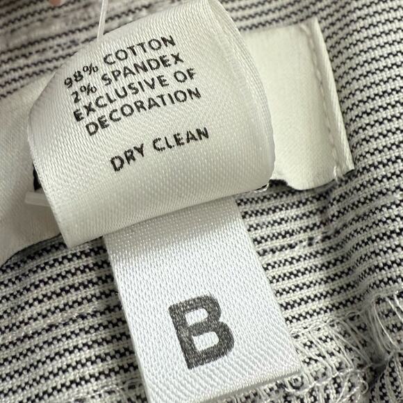 LOFT White Black Thin Pinstripe Blazer sz 12P Wide Leg sz 8 Pant Suit NEW Tags - Picture 8 of 16